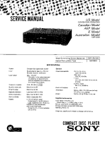 Sony CDP-C305 - Service Manual